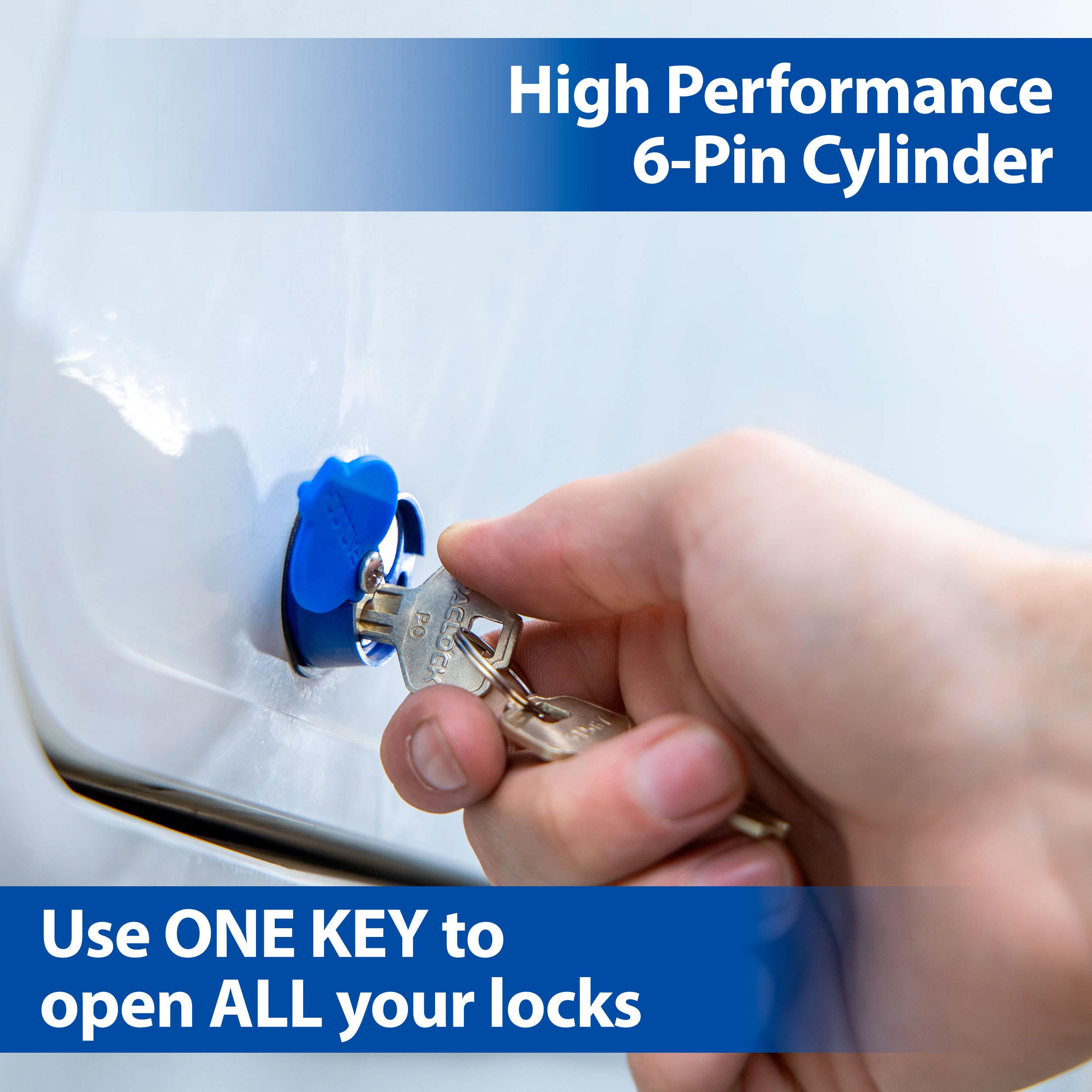 Paclock UCS-1150SRV Aluminum RV Storage Cam Lock,Universal Cylinder System,6-Pin Cylinder