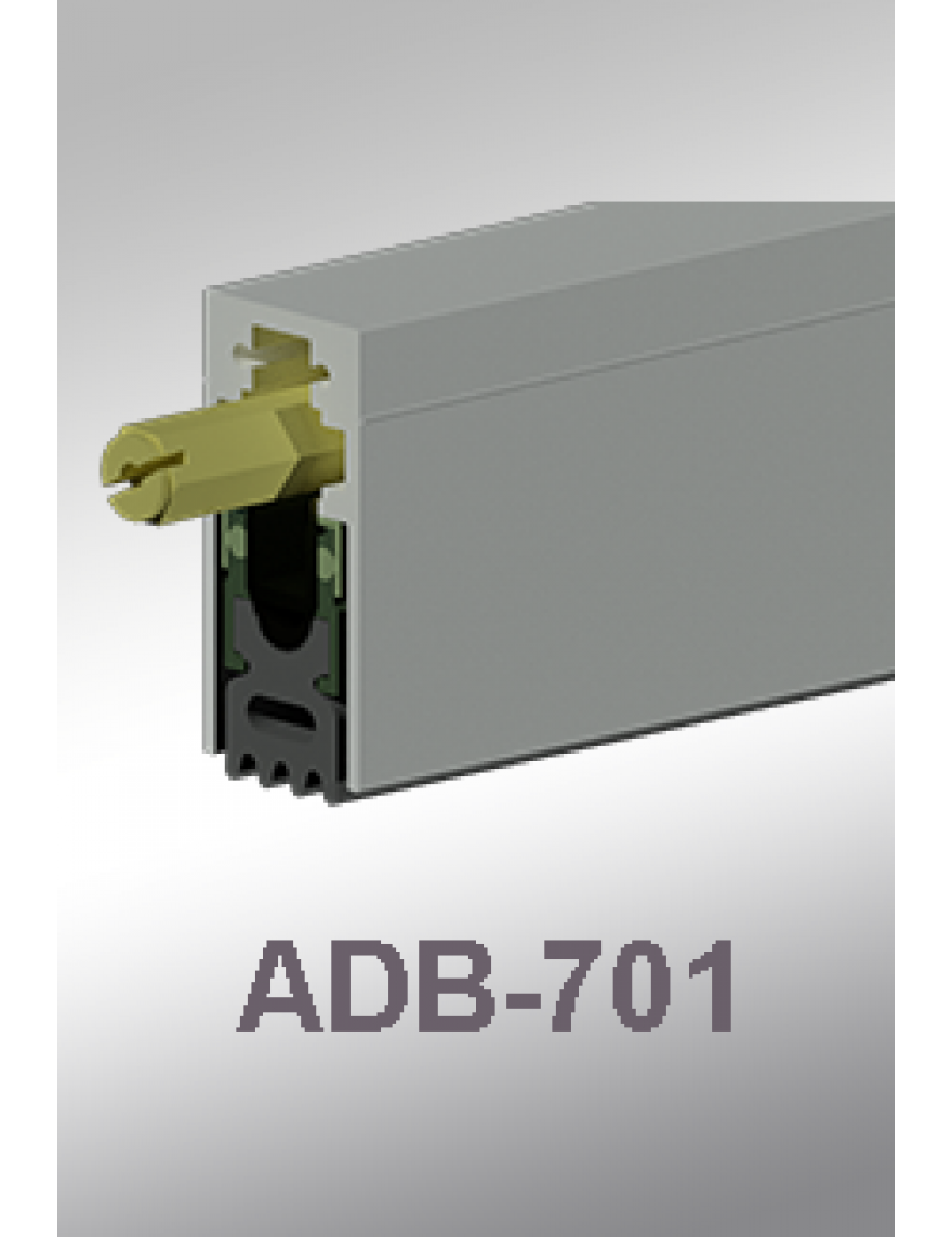 Cal-Royal ADB-701 Heavy Duty, Surface/Semi-Mortised Automatic Door Bottom w/ Neoprene Seal
