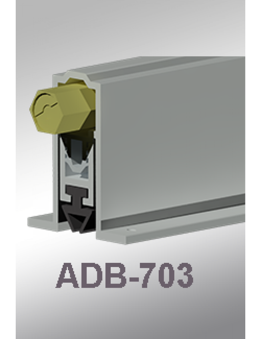 Cal-Royal ADB-703 Light Duty, Mortised Application Automatic Door Bottom w/ Vinyl Seal