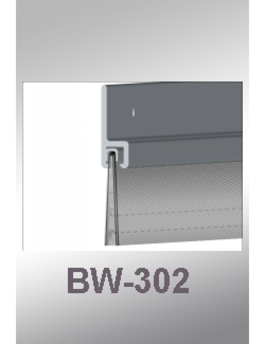 Cal-Royal BW-302 Nylon Brush with Extruded Aluminum Seal Retainer