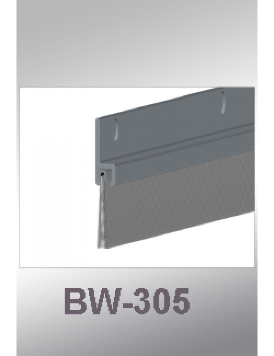 Cal-Royal BW-305 Nylon Brush with Extruded Aluminum Seal Retainer