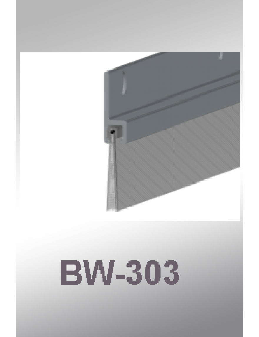 Cal-Royal BW-303 Nylon Brush with Extruded Aluminum Seal Retainer
