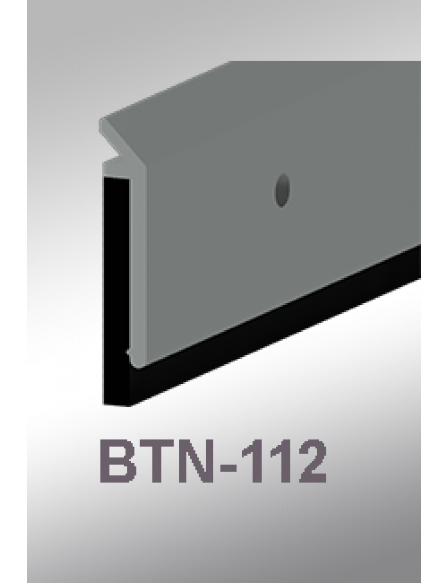 Cal-Royal BTN-112 Door Bottom Sweep made of Extruded Aluminum Retainer and Neoprene Insert