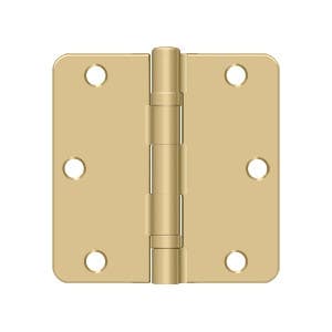 Deltana S35R4BB 3-1/2" x 3-1/2" x 1/4" Radius Hinge, Ball Bearing, Steel, Pair