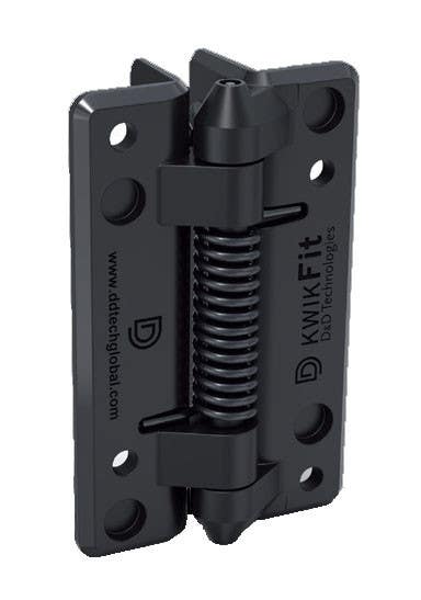 D&D KF3P KwikFit Polymer, Non-Self-Closing Gate Hinge, Pivoting, 2 Legs,Finish-Black