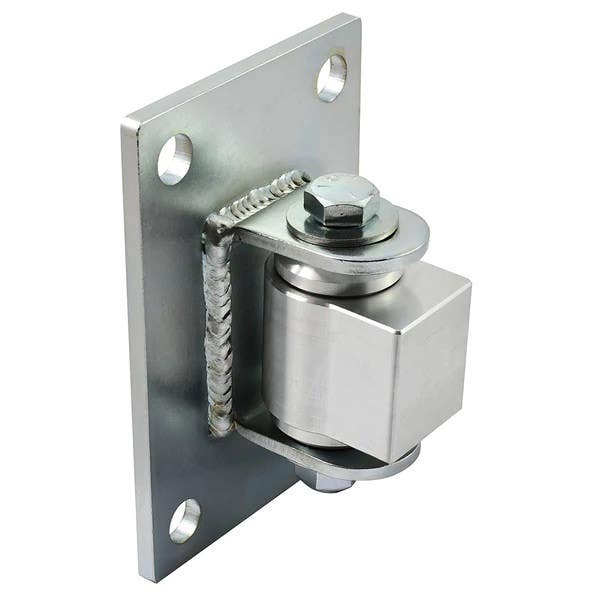 D&D CI3740 Shut It Steel/Aluminum Combo Half Bolt-on For 4" Fence Post Hinge, Finish-Zinc