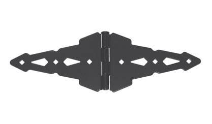 D&D 310008 Wood Hardware 8" Strap Hinge Heavy Duty Contemporary, Finish-Black