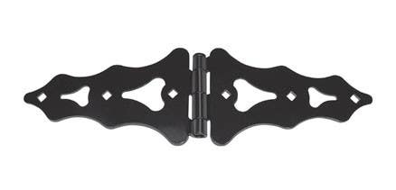 D&D 310006 Wood Hardware 8" Strap Hinge Heavy Duty Traditional, Finish-Black