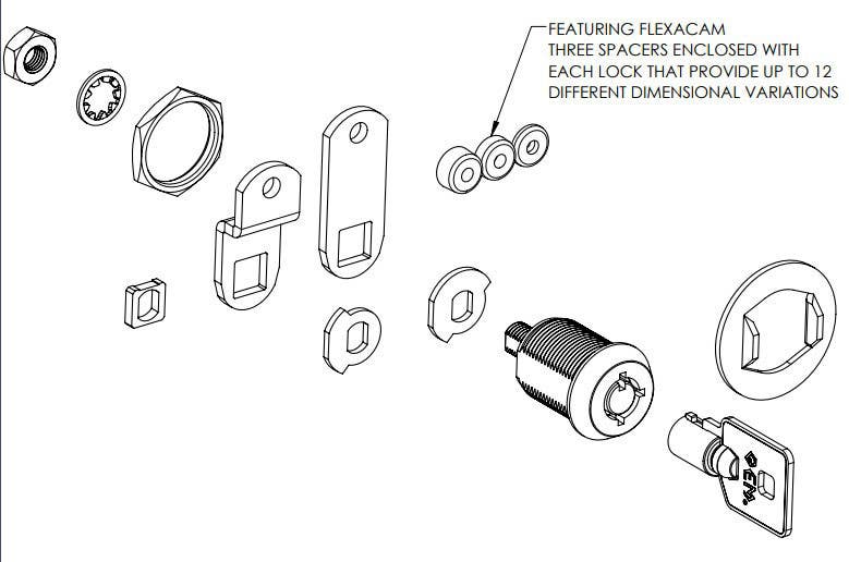 Compx MFW1078 & MFW1118 & MFW1148 Multi-Function Tubular Key Locks