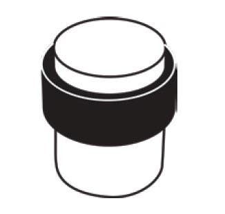 Cal-Royal EUS-03 Solid Brass Cylindrical Floor Mount Door Stop 1-9/16"