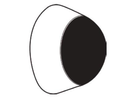 Cal-Royal WBC-06 Wall Bumper Concave Stainless Steel, Wall Door Stop 1 1/2" Diameter