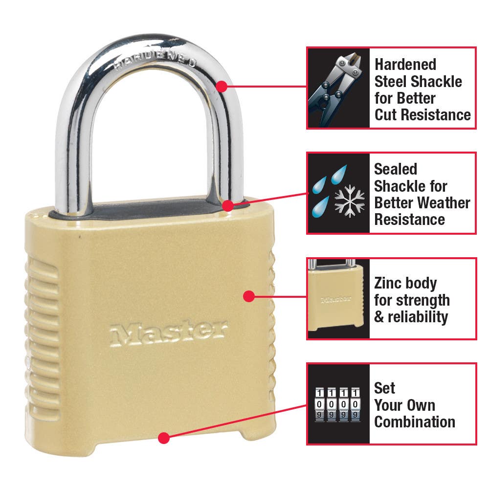 Master Lock 875D Padlock, Set Your Own Combination