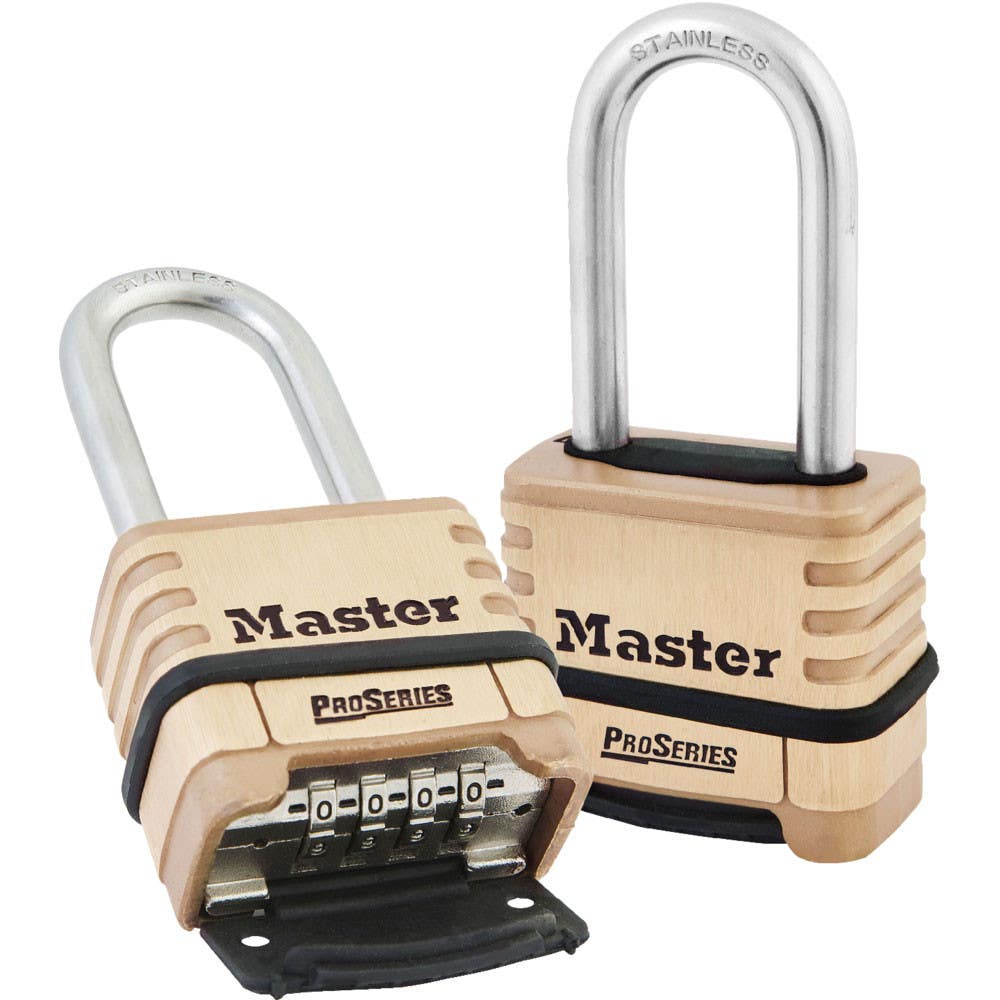 Master Lock 1175LHSS Resettable Combination Padlock, Stainless Steel Shackle