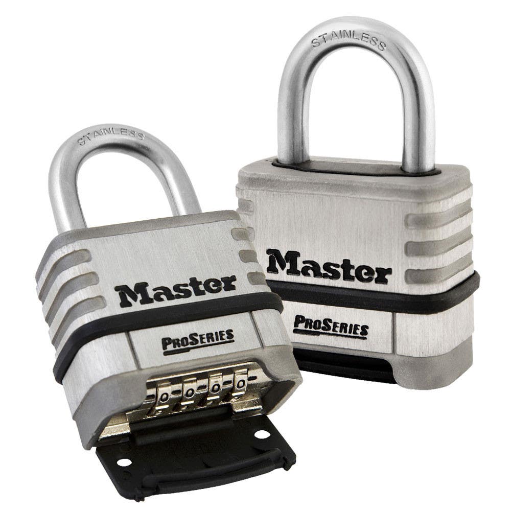Master Lock 1174D ProSeries Stainless Steel  Padlock, Resettable Combination