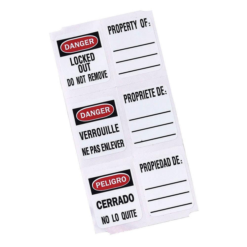 Master Lock S140 Padlock Labels for 410, 406, S31 & S33 Safety Padlocks