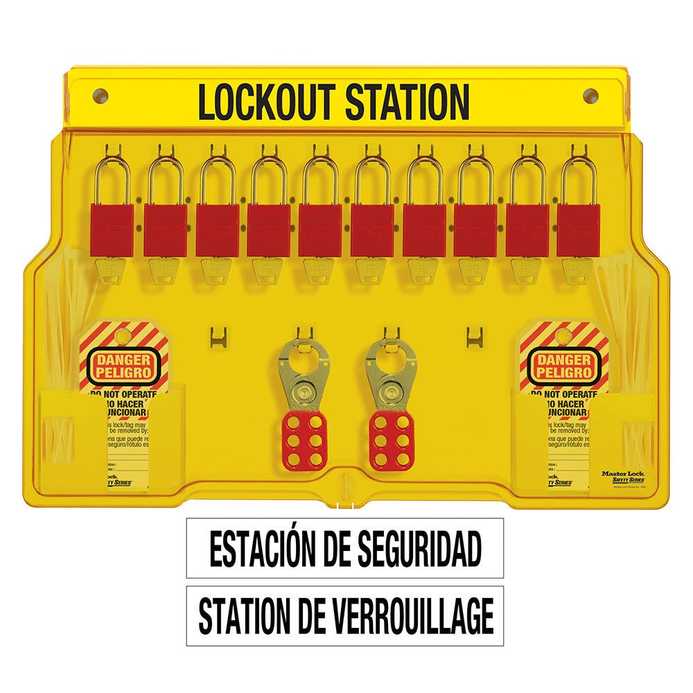 Master Lock 1483BP1106 Bilingual Padlock Station