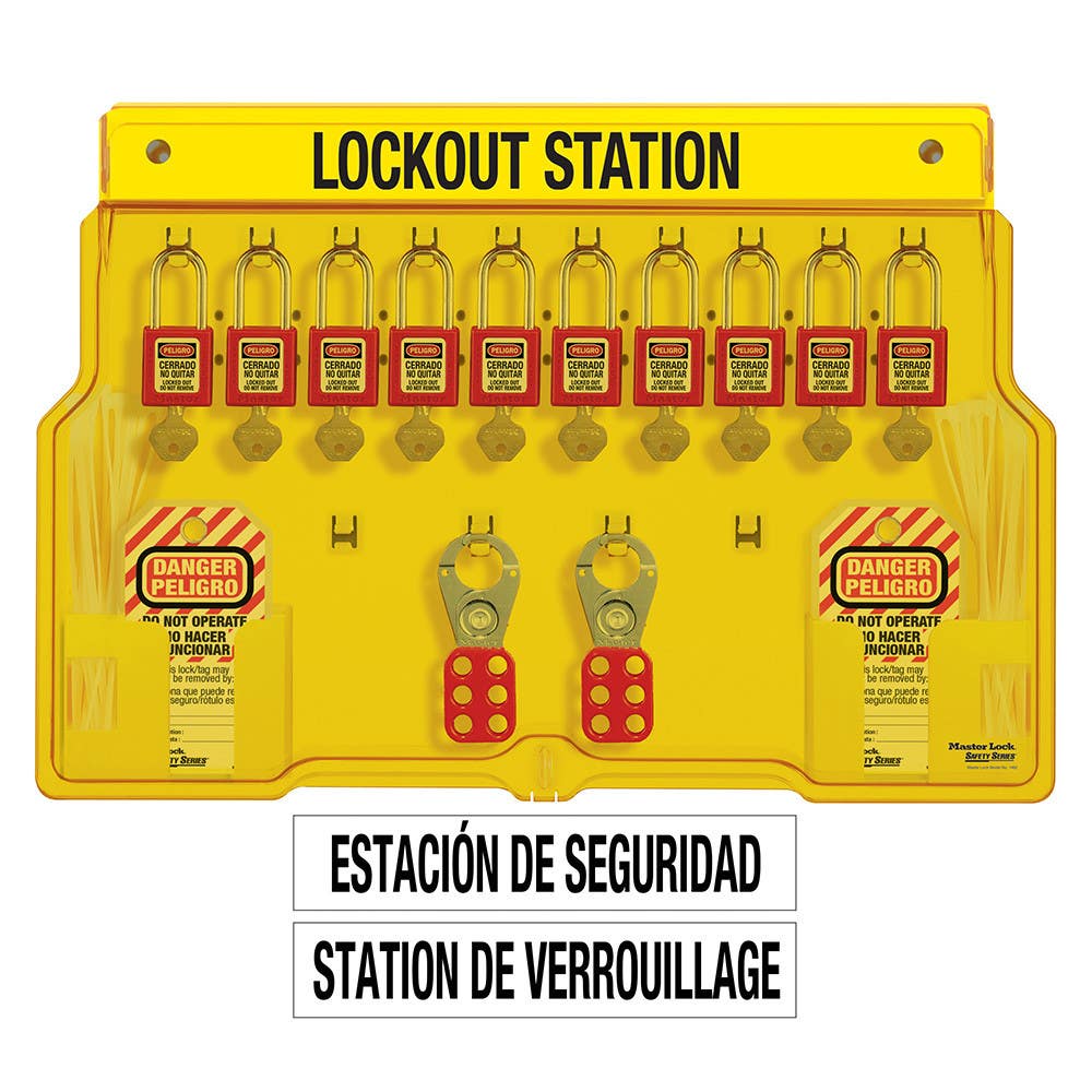 Master Lock 1483BP410 Bilingual Padlock Station