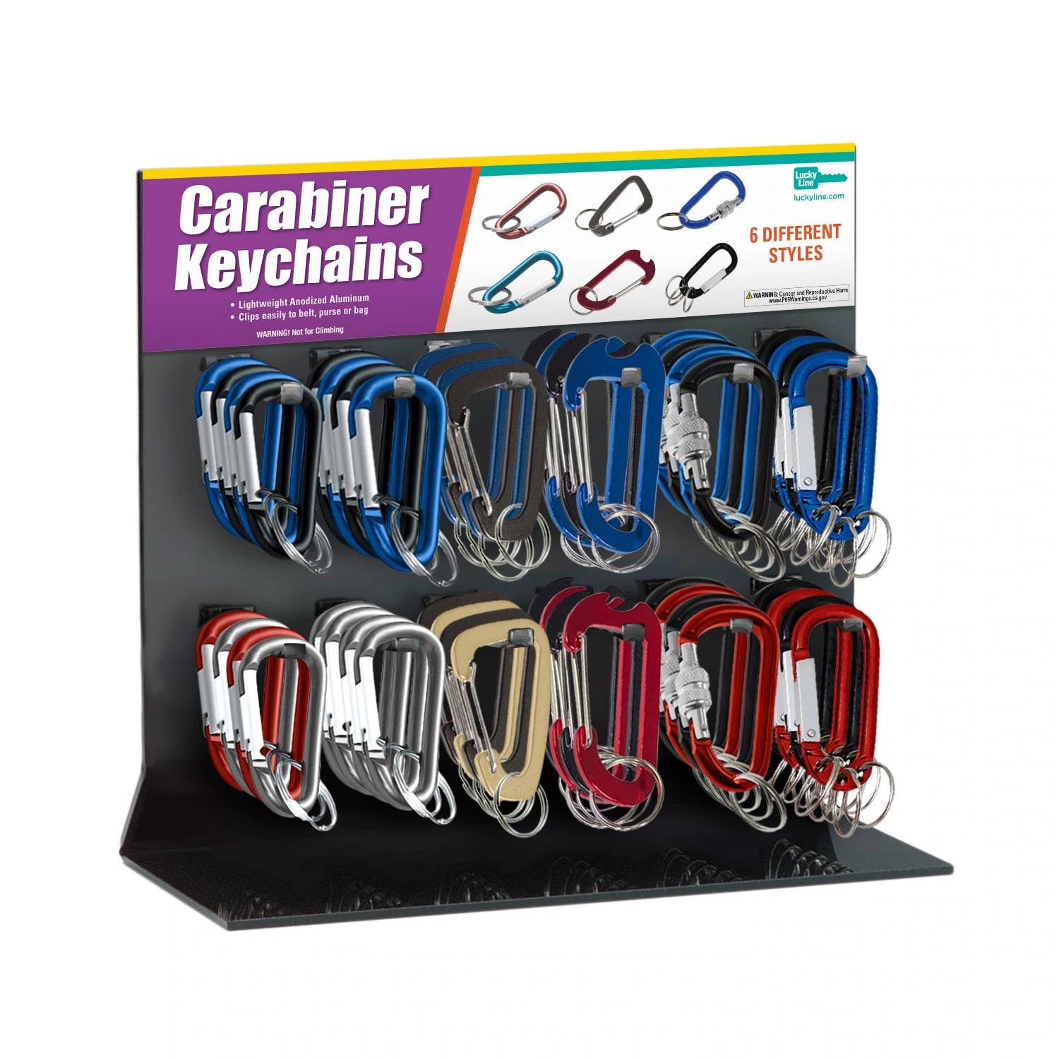 Lucky Line 46200 Carabiner Keychain Display