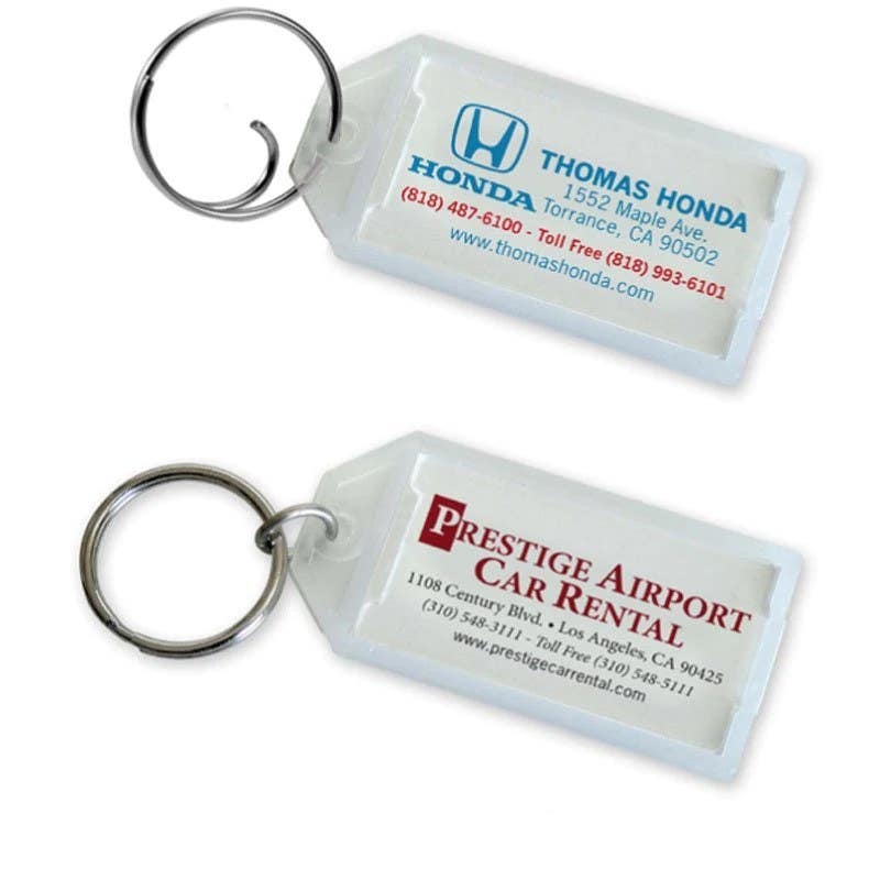 Lucky Line  9516 Custom Imprinted Key Tag With Flap - With Tang Or Split Ring