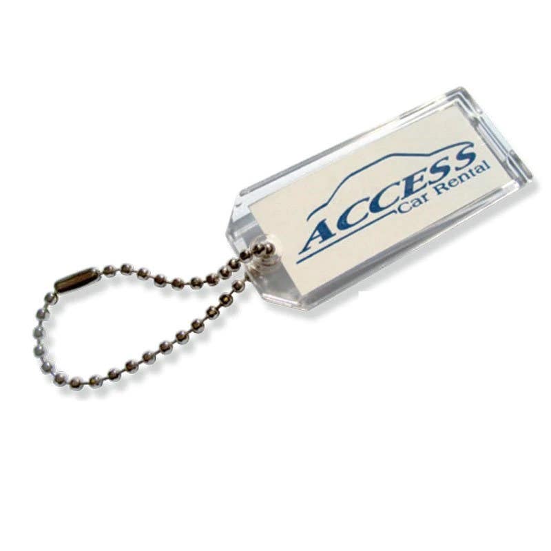 Lucky Line  9519 Custom Imprinted Key Tag With Flap - With Tang Or Split Ring
