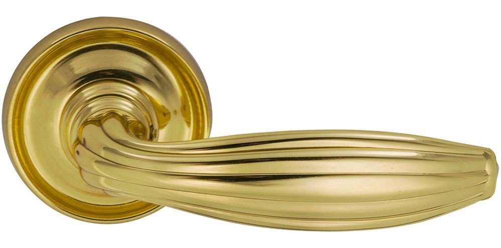 Omnia 192/55 Interior Traditional Lever Latchset (55mm Rose) - Solid Brass
