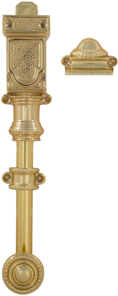 Omnia 4100 Ornate Slide Bolt - Solid Brass