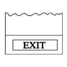 Trimco 10X34.ILLUM.630 Self-illuminated "EXIT" sign 10" x 34", 630, .050"