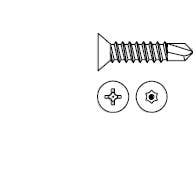 Markar TORX-T25PBS12150SS24 Head, Particle Board Screw For Edge Mounting to Wood Security Fastener,Finish-Stainless Steel(24 Pack)