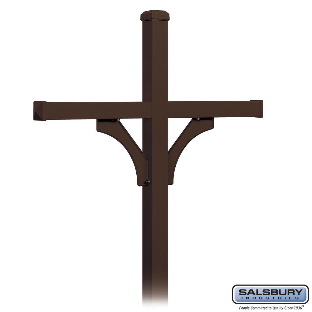 Salsbury Deluxe Mailbox Post - 2 Sided for (4) Mailboxes - In-Ground Mounted