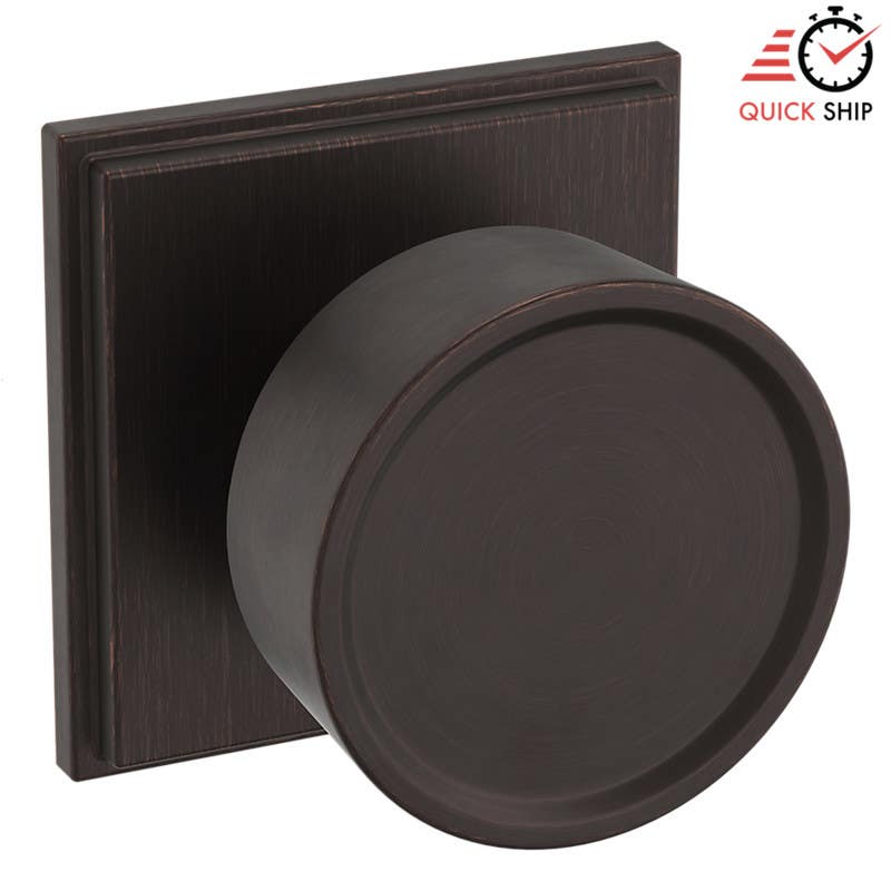 Baldwin Estate K008 Hollywood Hills Door Knob w/ R050 Rose, 2 3/8" Backset