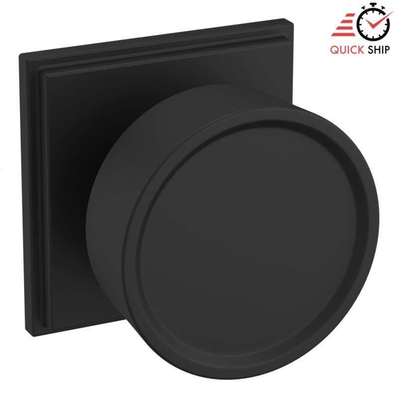 Baldwin Estate K009 Hollywood Hills Door Knob w/ R050 Rose, 2 3/8" Backset