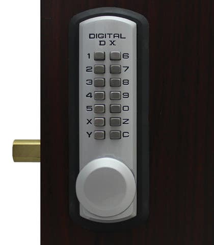 Lockey 3210 Mechanical Keyless Digital Combination Deadbolt Lock, Satin Chrome Marine Grade