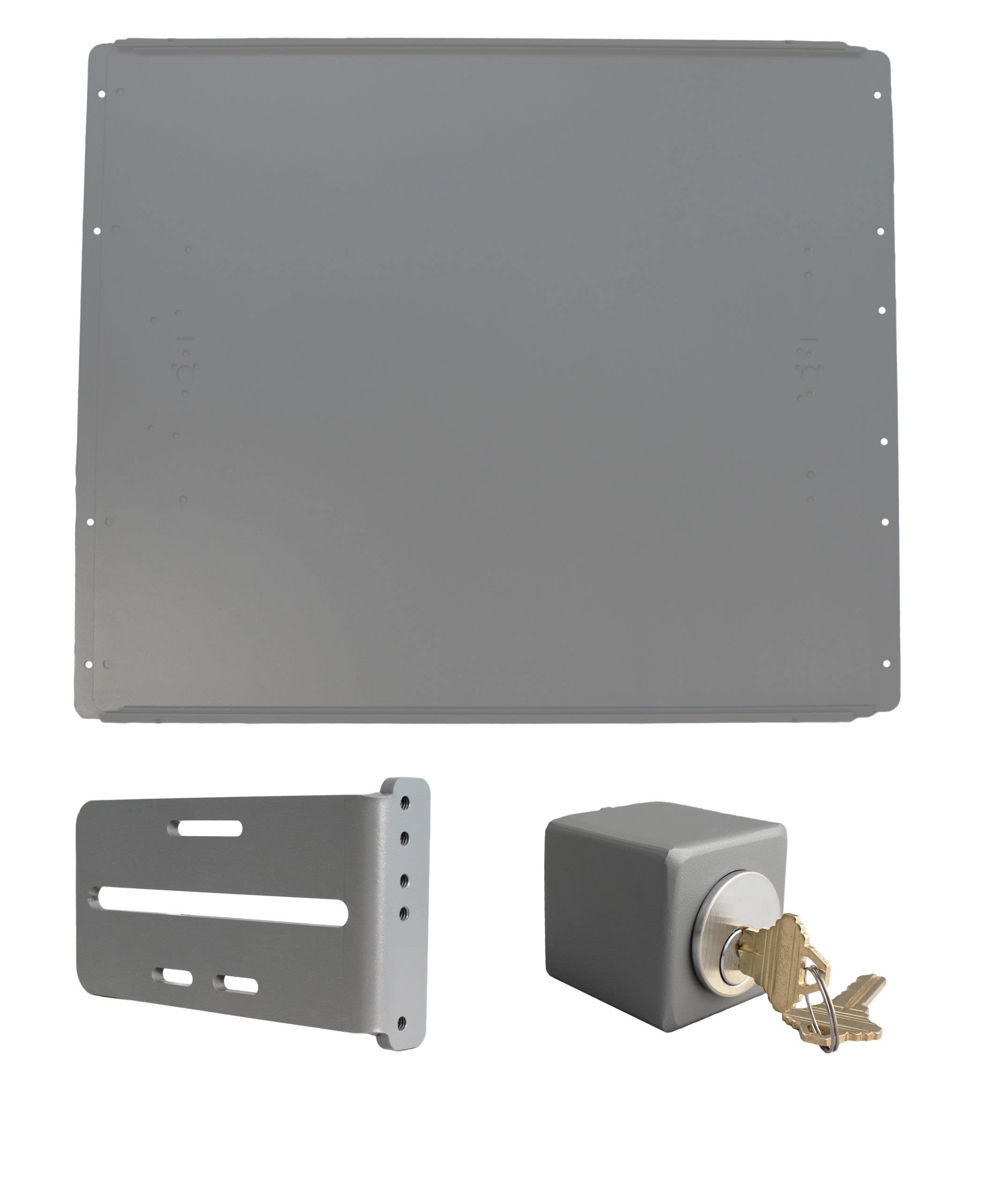 Lockey PS50 Standard Panic Shield Safety Kit w/ 24" Panic Shield, PSSB Strike Bracket, PSGB5 Key Box, Key Cylinder