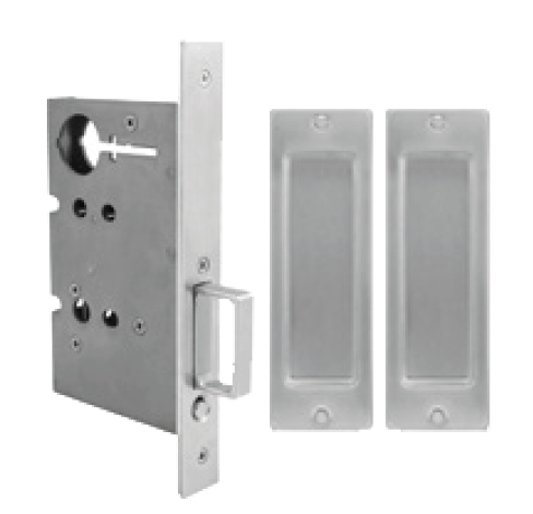INOX PD8000 Mortise Lockset w/ FH27SL Passage Slim Trim Linear Flush Pull