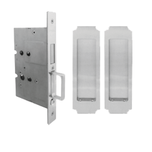 INOX PD8000 Interior Mortise Lockset w/ FH32 Crown Flush Pull & TT08 Thumbturn