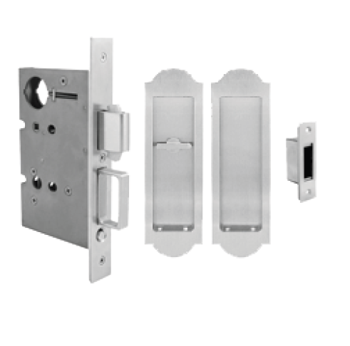 INOX PD8000 Interior Mortise Lockset w/ FH32 Crown Flush Pull & TT09 Thumbturn