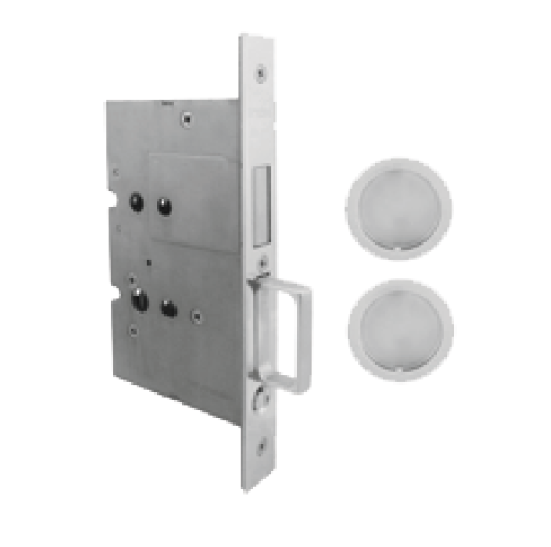 INOX PD8000 Interior Mortise Lockset w/ FH22 Luna Flush Pull & TT08 Thumbturn