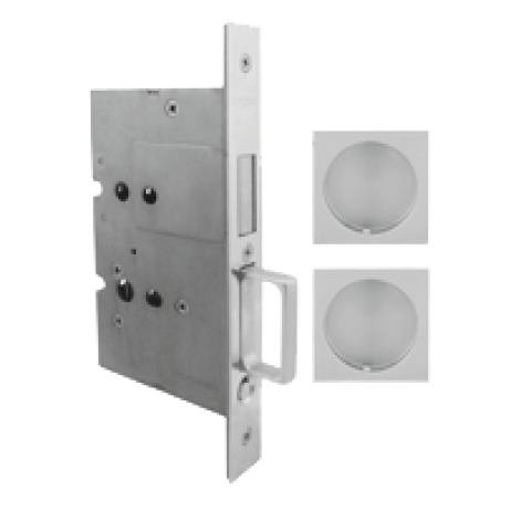 INOX PD8000 Interior Mortise Lockset w/ FH23 Urban Flush Pull & TT08 Thumbturn