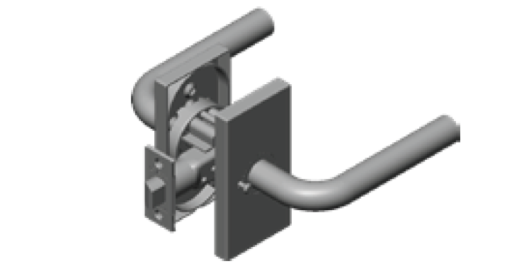 INOX TL4 Interior Tubular Lockset, GT/ SH Rose, Group A, Non-Quick Ship