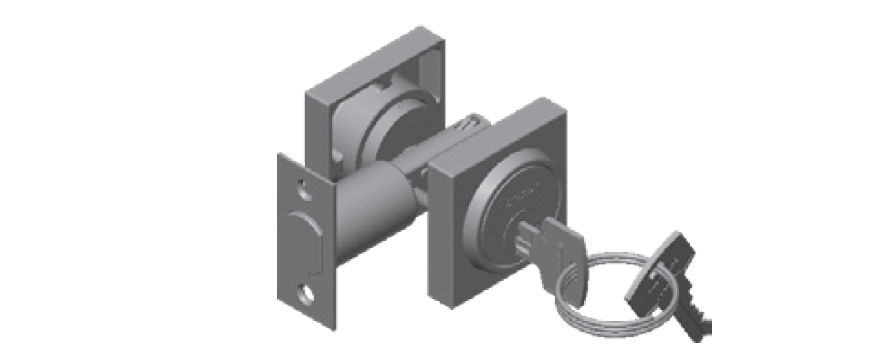 INOX HD Deadbolt With 2-1/16" Square Solid Casted Escutcheon