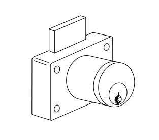 Schlage CL Series Conventional Cabinet Lock W/ 6-Pin Cylinder