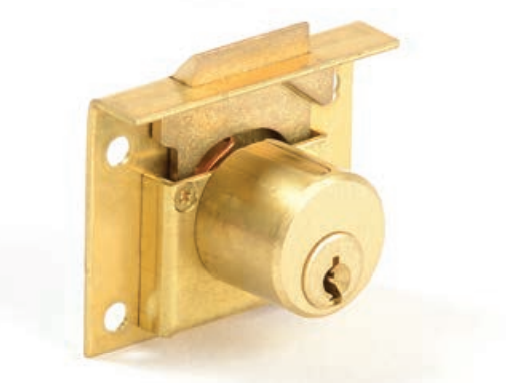 CCL 00125 0666 Drawer Lock, 7/8", Slam Latch, Pin Tumbler, Finish - Satin Brass