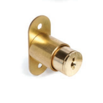 CCL 02703 2069 Sliding Door Lock, Push And Turn, CAT30 7/8", Finish - Satin Brass