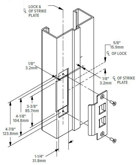 Adams Rite 2206-01 Dual Force Interconnected Deadbolt/Deadlatch Strike