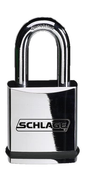 Schlage KS21 Chrome Plated Brass Padlock, Less SFIC, 5/16" Shackle