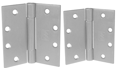 PBB CP81 Standard Weight 3-Knuckle Concealed Plain Bearing Steel Hinge, Full Mortise