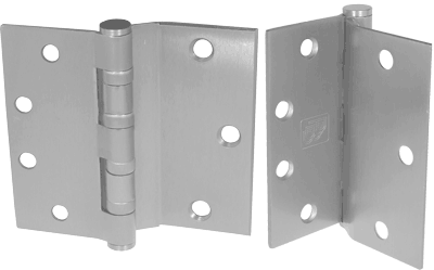 PBB 4B8445  Heavy Weight 4 Ball Bearing 4.5" Steel Hinge, Half Surface