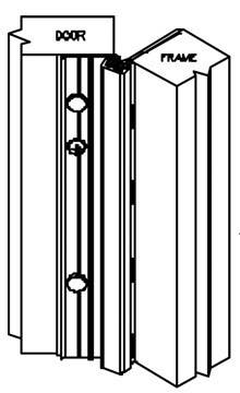 PBB CG34 Half Surface Narrow Frame 3/32" Inset Aluminium Hinge, Heavy Duty