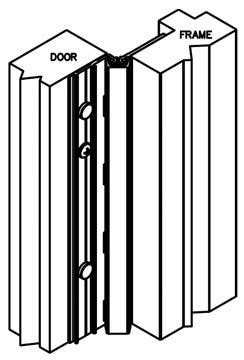 PBB CG34N Half Surface Narrow Frame 3/32" Inset Aluminium Hinge, Heavy Duty