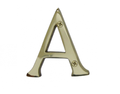 Cal-Royal SBL2 2" Solid Brass Letter A-Z,Finish-Bright Brass